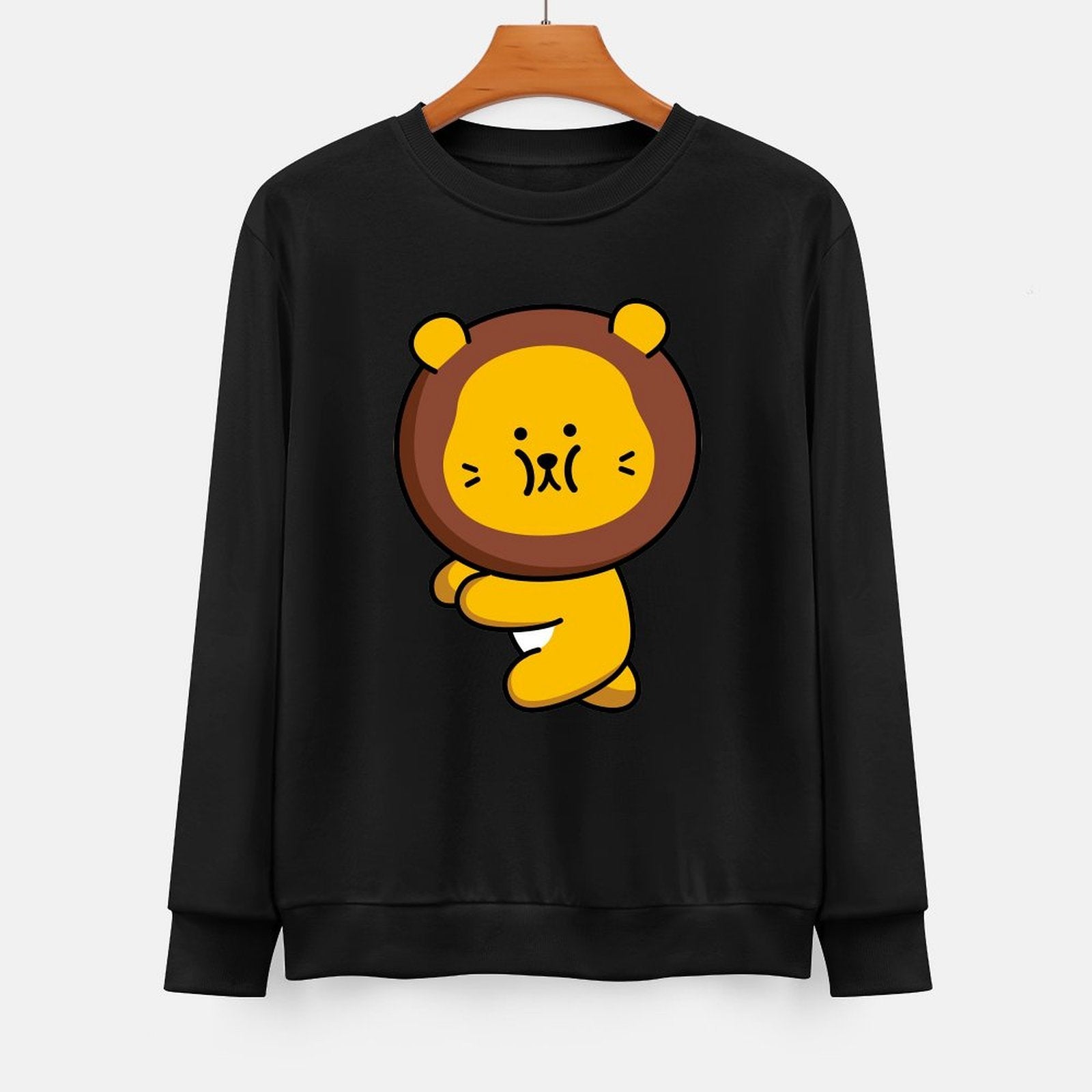 Front Patterned Long Sleeve TopFade-Resistant Soft